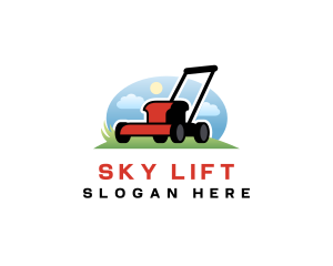 Lawn Mower Yard Grass logo design