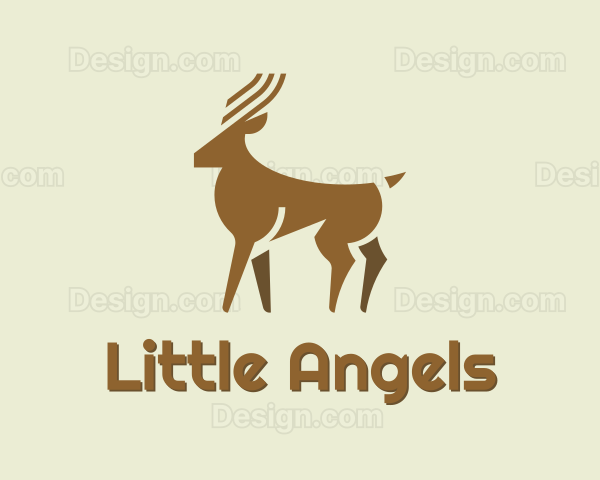 Minimalist Deer Silhouette Logo