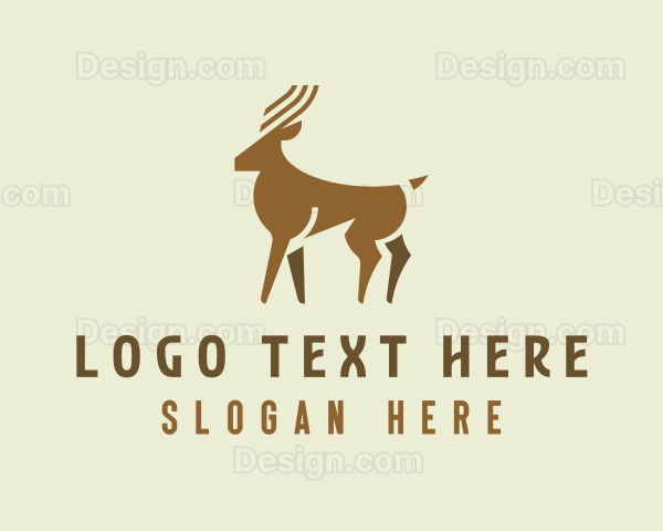 Minimalist Deer Silhouette Logo