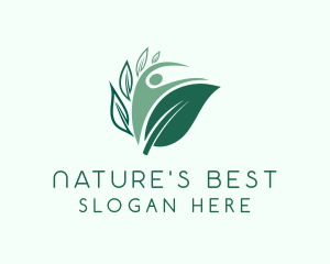 Green Human Leaf logo