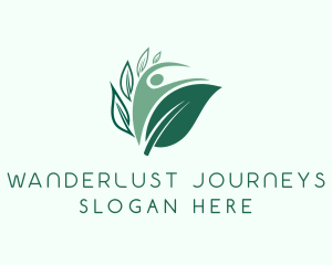 Green Human Leaf logo