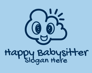 Happy Cloud Doodle  logo design