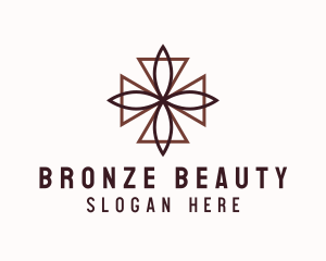 Bronze Flower Cross logo