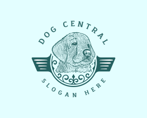 Puppy Retriever Veterinary logo design