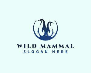 Wild Penguin Bird logo design