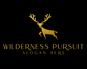 Gold Deer Antler logo design