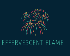 Colorful Pyrotechnics Sparkler  logo