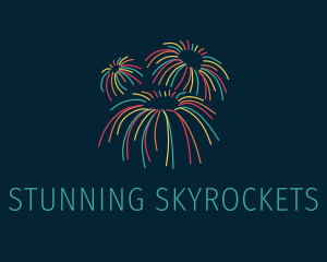 Colorful Pyrotechnics Sparkler  logo