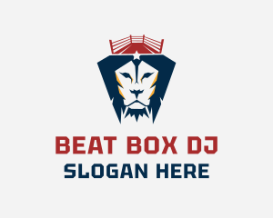 Lion Boxing Sports logo design