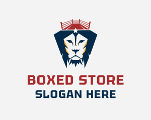 Lion Boxing Sports logo design