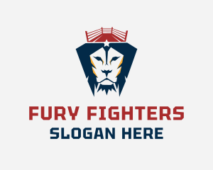 Lion Boxing Sports logo design