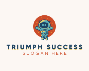 Astronaut Space Suit Costume logo design