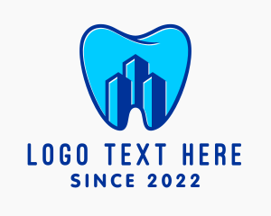 Dental Tooth Clinic Building logo