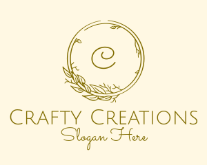 Natural Leaf Wreath logo design