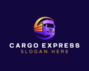 Freight Truck Courier logo design