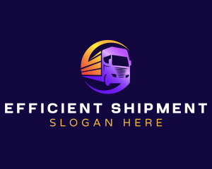 Freight Truck Courier logo design