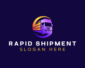 Freight Truck Courier logo design