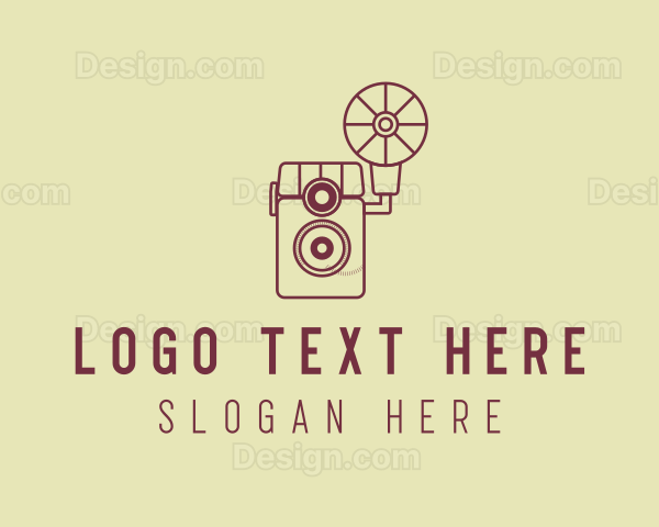 Retro Photography Camera Logo