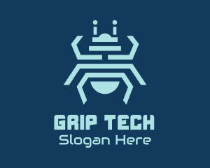 Tech Bug Insect logo design