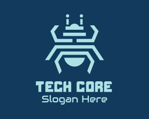 Tech Bug Insect logo design