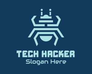 Tech Bug Insect logo design