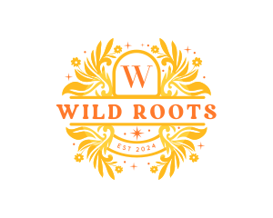 Wild Flower Ornament Sparkle logo design