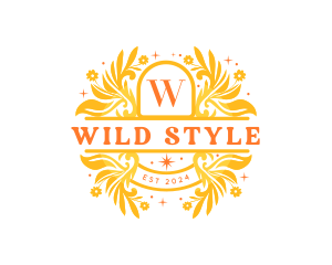 Wild Flower Ornament Sparkle logo design