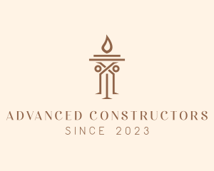 Construction Torch Column  logo design