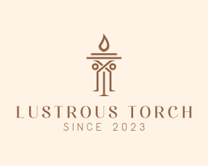 Construction Torch Column  logo design