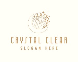 Moon Crystal Sparkle logo design