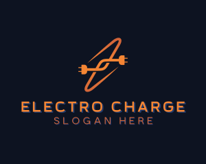 Lightning Bolt Power Plug logo design