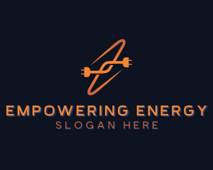 Lightning Bolt Power Plug logo design