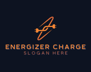 Lightning Bolt Power Plug logo design