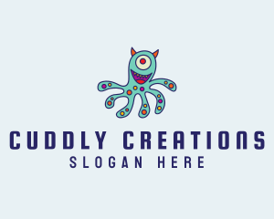 Mutant Octopus Alien logo design