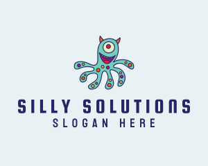 Mutant Octopus Alien logo design