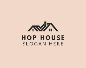 House Property Roofing  logo design