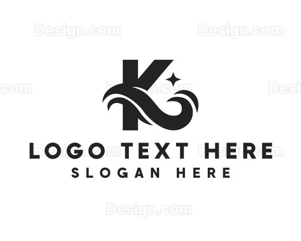 Wave Business Letter K Logo