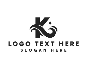 Wave Business Letter K  logo