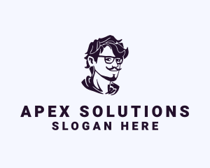 Man Eyeglass Fashion Accessory logo design