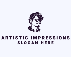 Man Eyeglass Fashion Accessory logo design