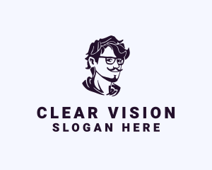 Man Eyeglass Fashion Accessory logo design