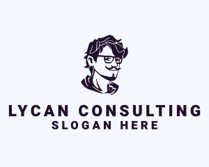 Man Eyeglass Fashion Accessory logo design