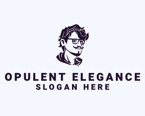 Man Eyeglass Fashion Accessory logo design