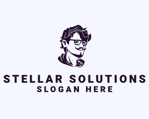 Man Eyeglass Fashion Accessory logo design