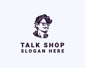 Man Eyeglass Fashion Accessory logo design