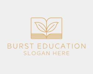 Leaf Book Education logo design