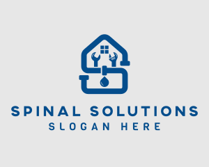 Plumbing Repair Pipe Letter S logo design