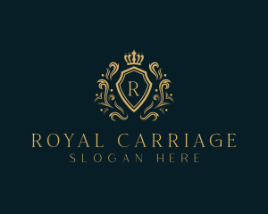 Elegant Royal Crown Shield logo design