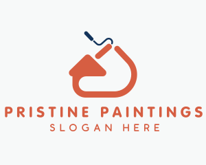 Paint Roller Paint Maintenance logo design