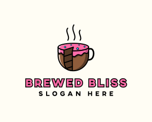 Cake Slice Coffee logo design